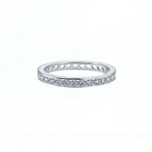 D Color Diamond S925 Ring - Hearts & Arrows Cut