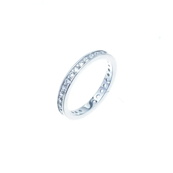 D Color Diamond S925 Ring - Hearts & Arrows Cut