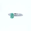 1CT Paraiba S925 Ring - Diamond Cut, 5x7mm