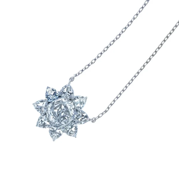 3CT D Color S925 Necklace - Ice Cut & Radiant, 8x8mm