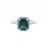 3CT Emerald S925 Silver Ring – Step Cut & Pyramid Cut