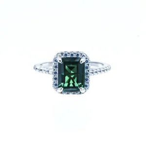 3CT Emerald S925 Silver Ring – Step Cut & Pyramid Cut