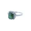 3CT Emerald S925 Silver Ring – Step Cut & Pyramid Cut