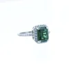 3CT Emerald S925 Silver Ring – Step Cut & Pyramid Cut